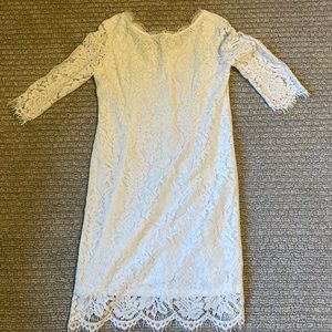 Womens white lace dress